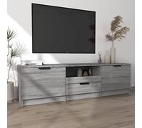 Tidyard Meuble TV Armoire Stéréo Meuble de Télévision Banc TV de Salon, Meuble Television Bois Sonoma Gris 140x35x40 cm Bois d'ingénierie