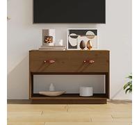 Tidyard Meuble TV de Salon Meuble Television Banc TV en Bois TV Cabinet Bois Banc TV de Salon Marron Miel 90x40x60 cm Bois de pin Massif