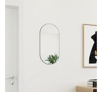 Tidyard Miroir 60x30 cm Verre Montage Mural Miroir, Miroir Cosmétiques de Vanité Muraux pour Salle de Bain, Salon, Chambre, Dressing, Couloir, Mur, Entrée