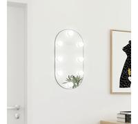 Tidyard Miroir avec éclairage LED 60x30 cm Verre Ovale Montage Mural Miroir avec Eclairage, Miroir Cosmétiques de Vanité Muraux pour Salle de Bain, Dressing, Mur, Entrée