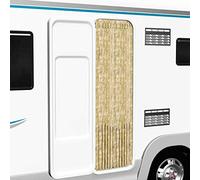 Tidyard Moustiquaire Rideau de Porte Protection Contre Insectes Anti-Moustique Mouche Caravane Beige 56x200 cm Chenille