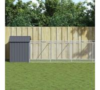 Tidyard Niche pour Chien avec Toit Anthracite Acier galvanisé Niche d'extérieur Cage pour Chien Maison pour Chiens de Petite et Moyenne Taille Style A