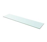 Tidyard Panneau décoratif en verre trempé transparent 110x25 cm, charge max 15 kg