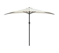 Tidyard Parasol de balcon avec mât en aluminium Sable 300x155 cm Demi Pare-Soleil Pliable, Parasol de Jardin pour Terrasse, Balcon, Plage, Piscine