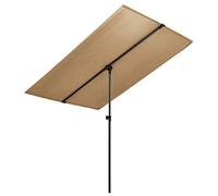 Tidyard Parasol de Jardin Rectangulaire Taupe - Protection UV, Rotatif à 180°, Hauteur Réglable, Aluminium & Polyester