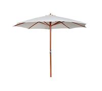 Tidyard Parasol sur Pied Toile/Parasol Plage Blanc 258 cm
