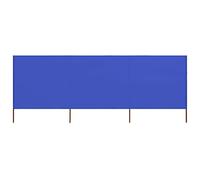 Tidyard Paravent 3 Panneaux Tissu 400 x 80 cm Bleu azuré, Séparation de Piece, Séparateur Ecran d'Intimité Paravent, Pliable Store Latéral Brise-Vue pour Extérieur ou Intérieur