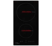 Tidyard Plaque de Cuisson Céramique 2 Brûleurs Contrôle Tactile - avec Protection Contre la Surchauffe - avec Fonction d'Arrêt Automatique - 3500W