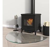 Tidyard Plaque de Verre de cheminée Demi-Rond 800x500 mm