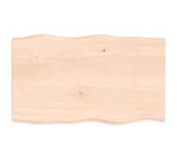 Tidyard Plateau de table en bois massif - Plaque en chêne - Plaque de rechange - 100 x 60 x 4 cm - En chêne massif non traité - Bord d'arbre
