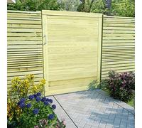 Tidyard Portail de Jardin/Clôture de Patio en Bois de Pin Imprégné FSC Style Naturel 125 x 100 cm