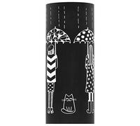 Tidyard Porte-Parapluie en Acier Durable - avec Bac d'Égouttement Amovible en Plastique - Noir Design Femmes