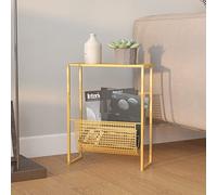 Tidyard Porte-Revue Doré 35x15x45 cm Acierpour Entrée, Couloir, Chambre, Salon