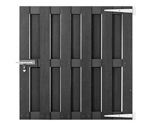 Tidyard Portillon WPC Portillon de Jardin Porte d'extérieur 100x100 cm Gris