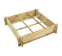 Tidyard Potager de Jardin Potager en Bois Teinté pour Jardin, Terrasse, Balcon 90 x 90 x 20 cm