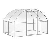 Tidyard Poulailler d'extérieur 3x2x2 m Acier galvanisé, Enclos Extérieur pour Animaux, Poulailler pour Petits Animaux, Lapins, Animaux de Cage de Volaille Enclos Style C