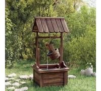 Tidyard Puits à Souhait avec Pompe 57x50x112 cm Bois de Sapin Massif Style A