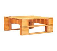 Tidyard Repose-Pied Palette/Table de Basse de Jardin Bois FSC - Style Rustique - Marron Miel 60 x 60 x 25 cm