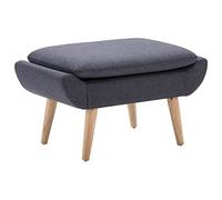 Tidyard Repose-Pied Tapisserie en Tissu 73 x 43 x 42 cm Gris foncé, Pouf Repose-Pied Petit Siège Ottoman, Tabouret Bas pour Canapé, Chambre, Salon, Entrée