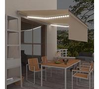 Tidyard Rideau de soleil extérieur rétractable manuel avec lumière LED, rideau de soleil mural, rideau de soleil extérieur, rideau de soleil, rideau de soleil, rideau de soleil pour extérieur, rideau