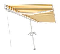 Tidyard Rideau de soleil rétractable manuel autoportant avec LED Pôle de roue à 360 degrés, rideau de soleil, rideau de soleil, rideau de soleil, rideau de soleil extérieur, rideau de soleil extérieur