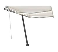 Tidyard Rideau de soleil rétractable manuel autoportant avec LED Pôle de roue à 360 degrés, rideau de soleil, rideau de soleil, rideau de soleil, rideau de soleil extérieur, rideau de soleil extérieur