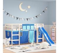 Tidyard Rideaux pour lit Mezzanine Bleu Polyester Dortoir Rideau Occultant, Lit Tenture Rideau Lit Superpose Baldaquin Moustiques Tente Couchette