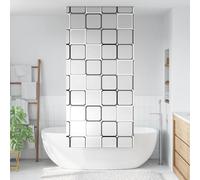Tidyard Store Enrouleur de Douche 90x240 cm, Largeur du Tissu 86 cm, Rideau de Bain Pare-Bain pour Salle de Bain Style H