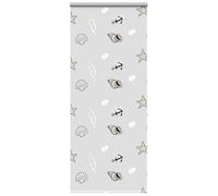 Tidyard Store Enrouleur de Douche avec Cassette Largeur du Tissu 96 cm Baignoire Bain Store, Rideau de Douche, Rideau de Bain Pare-Bain pour Salle de Bain Style F