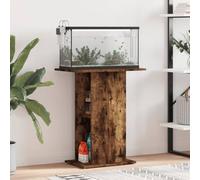 Tidyard Support d'aquarium chêne fumé 60,5x36x72,5 cm Bois d'ingénierie, Meuble de Rangement avec Compartiments pour Aquarium, Table d'aquarium pour Réservoir de Poisson
