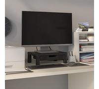 Tidyard Support de Moniteur Noir 43x30,5x13 cm, Support de Moniteur, Rehausseur d'écran de Bureau Meuble TV de Moniteur pour Ordinateur, TV, Imprimante