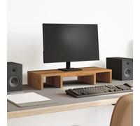 Tidyard Support de Moniteur réglable chêne Artisanal Bois d'ingénierie, Support de Moniteur, Rehausseur d'écran de Bureau Meuble TV de Moniteur pour Ordinateur, TV, Imprimante