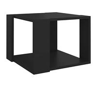 Tidyard Table basse carrée moderne, noir, 40 x 40 x 30 cm, table basse