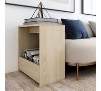 Tidyard Table basse, table basse, table basse, table basse, table latérale, petit salon, table de chevet, table basse, chêne Sonoma 50 x 26 x 50 cm en aggloméré