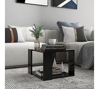 Tidyard Table Basse,Table Centrale et élégante pour thé et Le café,Table de Salon Fonctionelle,Noir 40x40x30cm Aggloméré