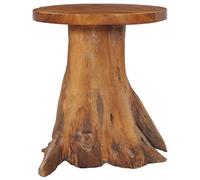 Tidyard Table Basse/Table d'Appoint en Bois de Teck Massif Fabrication à la Main Style Rustique 40 x 40 cm