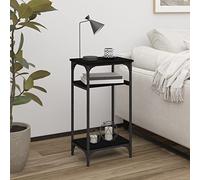 Tidyard Table d'appoint Noir 40x30x75 cm Bois d'ingénierie