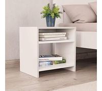 Tidyard Table de chevet de chambre moderne, blanche, 2 pièces, en aggloméré, table de chevet moderne, table de chevet moderne, table de salon, table de téléphone, table de chevet 40 x 30 x 40 cm