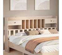 Tidyard Tête de lit avec Rangement 180 cm Bois Massif de pin, Murale Tête de Lit pour Chambre à Coucher et Chambre d'amis Style A