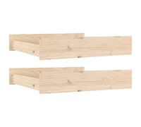 Tidyard Tiroirs de Lit en Bois Tiroirs de Rangement 2 pcs Bois de pin Massif