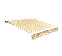 Tidyard Tissu de Remplacement pour Auvent Tissu de Rechange pour Store Toile d'auvent Store Banne pour Patio, Terrasse ou Jardin Imperméable Orange et Blanc 350x250 cm