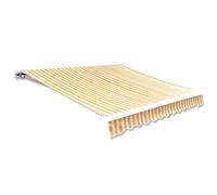 Tidyard Tissu de Remplacement pour Auvent Tissu de Rechange pour Store Toile d'auvent Store Banne pour Patio, Terrasse ou Jardin Imperméable Orange et Blanc 500x300 cm