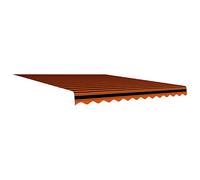 Tidyard Toile d'auvent Tissu de Remplacement pour Auvent Toile d'auvent Tissu de Rechange pour Store Orange et Marron 350x250 cm