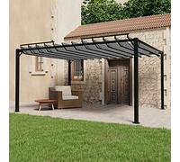 Tidyard Tonnelle tonnelle, pergola, avec toit rétractable, structure en aluminium, 3 x 3 m, 3 x 4 m, pavillon de jardin avec structure en aluminium, pergola avec structure en aluminium