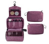 Tidyard Trousse de toilette, trousse de toilette à suspendre, trousse de toilette pour homme, organisateur de maquillage, étanche, organisateur de toilette de voyage avec crochet de suspension, sac de