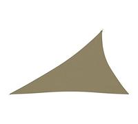 Tidyard Voile de Parasol, Voile d'Ombrage Protection des Rayons UV, Auvent Imperméable UV Protection pour Jardin Terrasse Extérieur Patio Tissu Oxford Triangulaire 4x5x6,4 m Beige