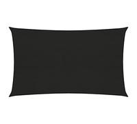 Tidyard Voile d'ombrage de jardin, voile d'ombrage pour extérieur, jardin, terrasse, protection UV, rideau de voile respirant 160 g/m² noir 2 x 5 m en HDPE