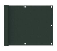 Tidyard Voile d'ombrage pour balcon en tissu Oxford vert foncé 75 x 300 cm Protection UV Voile d'ombrage en tissu Oxford imperméable