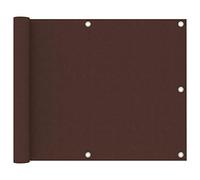 Tidyard Voile d'ombrage pour balcon, tissu Oxford marron, 75 x 500 cm, protection contre les rayons UV pour terrasse, jardin, camping en tissu Oxford imperméable