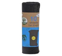 Tidyz Lot de 10 sacs poubelle super résistants pour poubelle à roulettes Noir 300 l